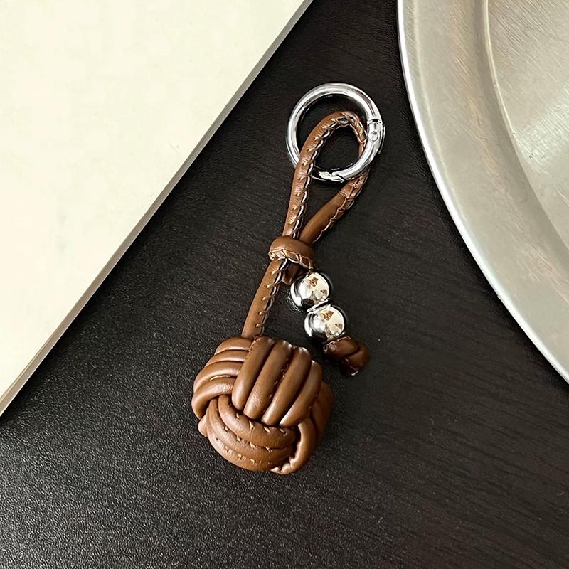 Yogodlns Woven Ball Mini Backpack Hanging Handbag Pendant Bag Pendant Bags Accessories