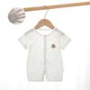 Newborn Baby Short Sleeve Romper, Lightweight Breathable Cotton Infant One Piece Pajamas, Summer Baby Crawling Outfit for Boys and Girls