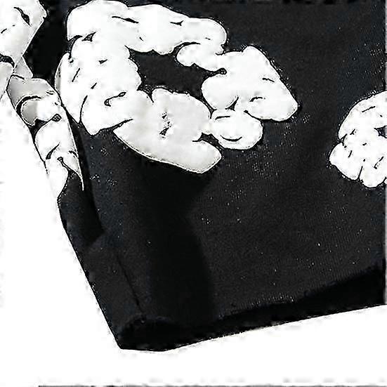Sommer Herren Shorts Blumenmuster Kordelzug Elastischer Bund Locker Taschen Falten Urlaub Strand Sport Lässig Hauskleidung Kurze Hosen weniger