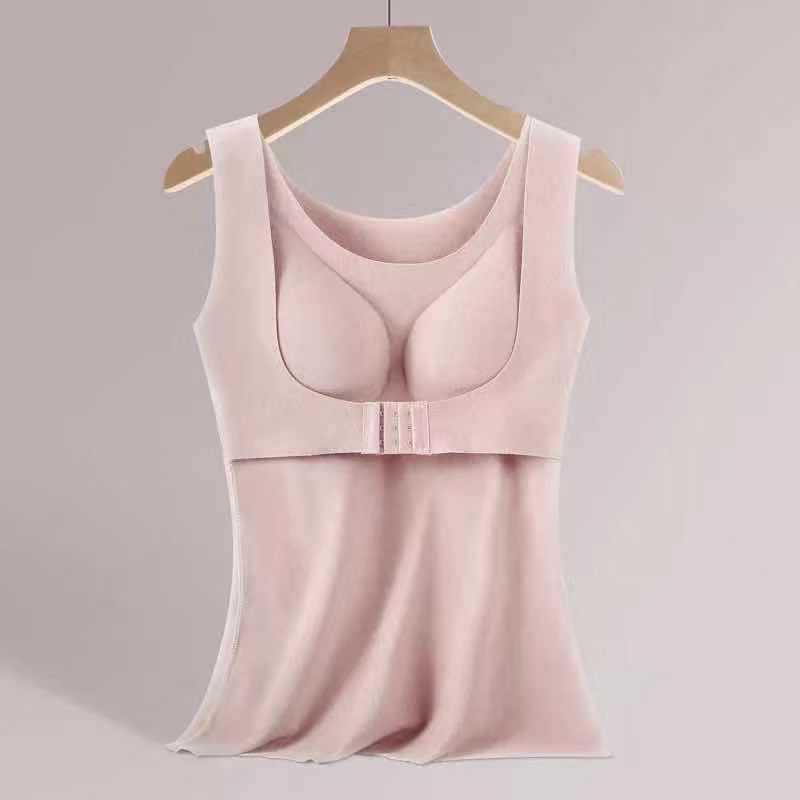 

Женский бесшовный зимний жилет из немецкого бархата: Облегающий крой, начес, с подкладкой на груди, с пряжками, с подогревом. XXL