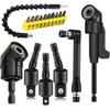 Power Drill Socket Adapter Set with 360 Degree Rotatable Hex Shank Driver Socket Adapter 105 Degree Right Angle Screwdriver Drill