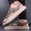 Fashion Summer Brand Trend Breathable Men Flat Bottomed Soft Fashionable Leisure Sandals Men's Non-slip Seaside Outdoor Comfort Sandals