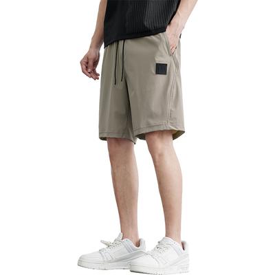 Senseless Four Sided Bouncy Cool Gray Sports Ice Silk 5/4 Shorts for Men's Summer Thin 5/5 Casual Pants