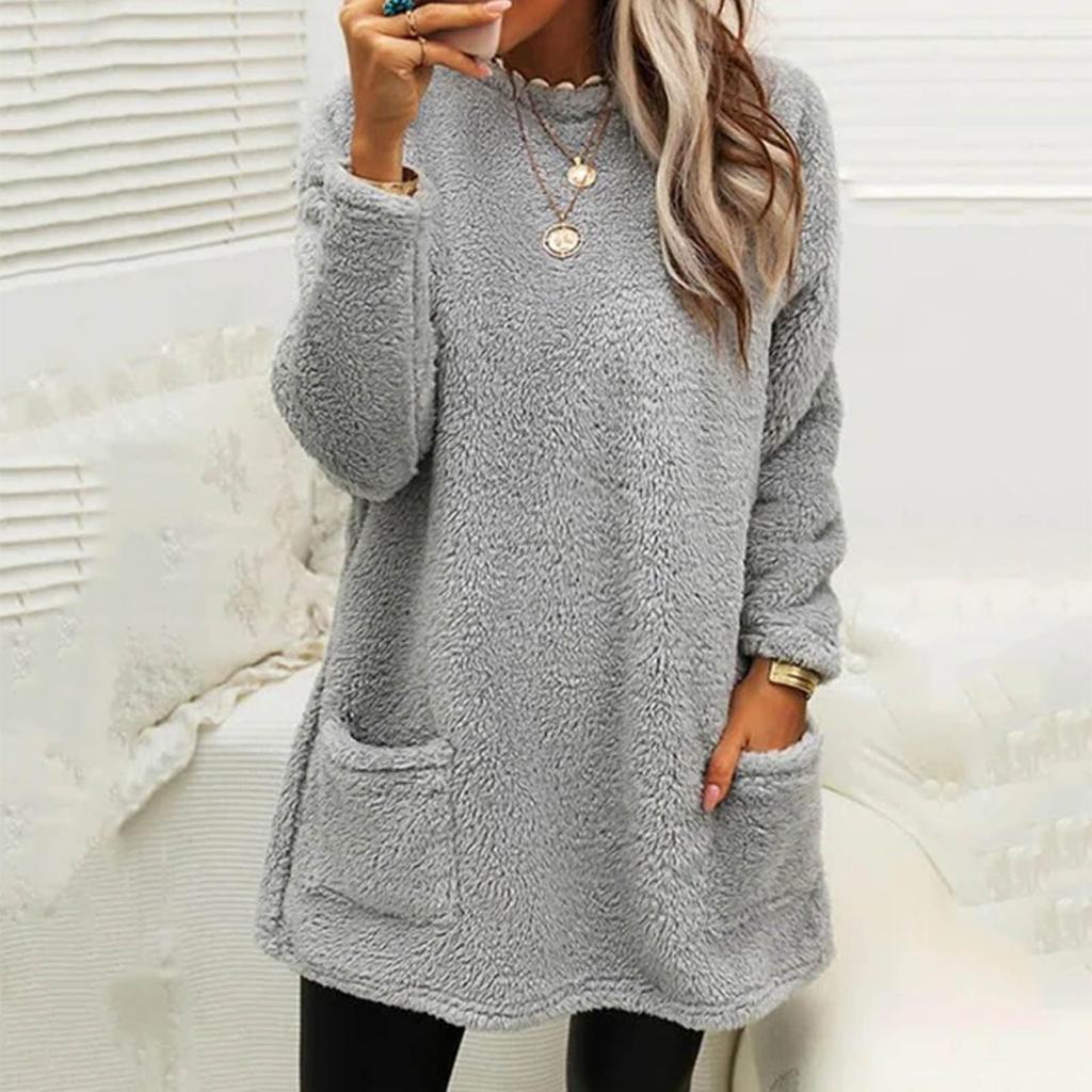 Sweatshirts For Women Mock Turtleneck Fall Winter Warm Sweater Plus Size Tunic Pullover Tops With Pockets