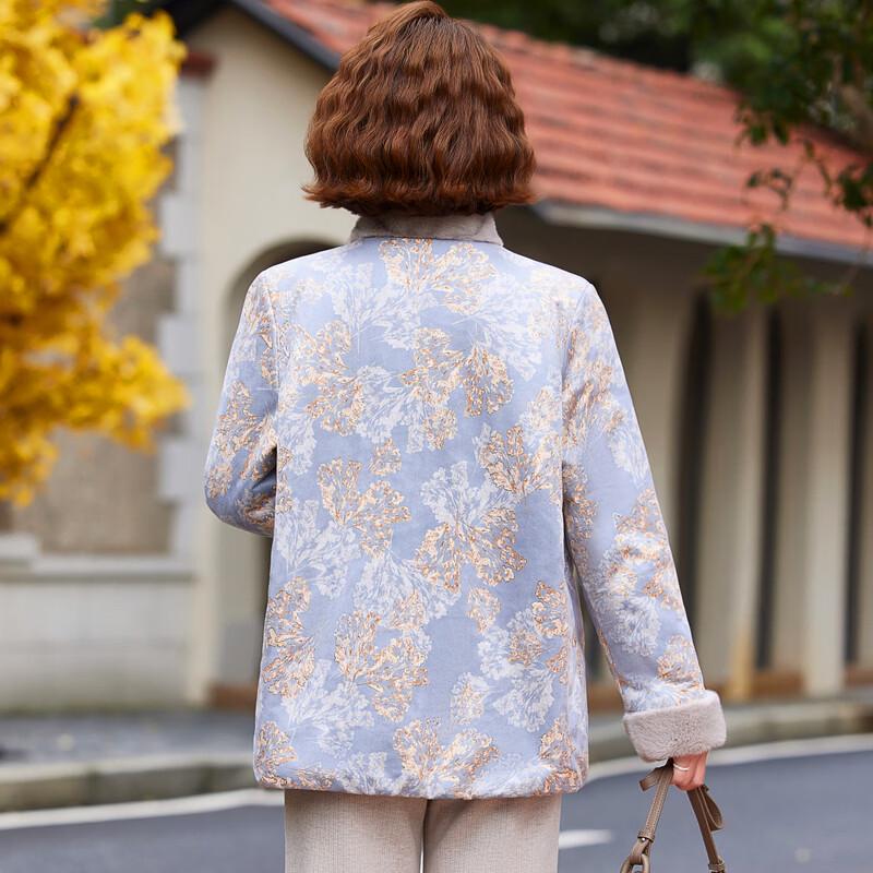 Langsha Women's Vintage Floral Padded Cotton Jacket