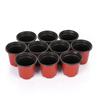 10pcs Garden Supply Mini Soft Plastic Two-Tone Plant Trays Flower Vases Nursery Pots Round Planter