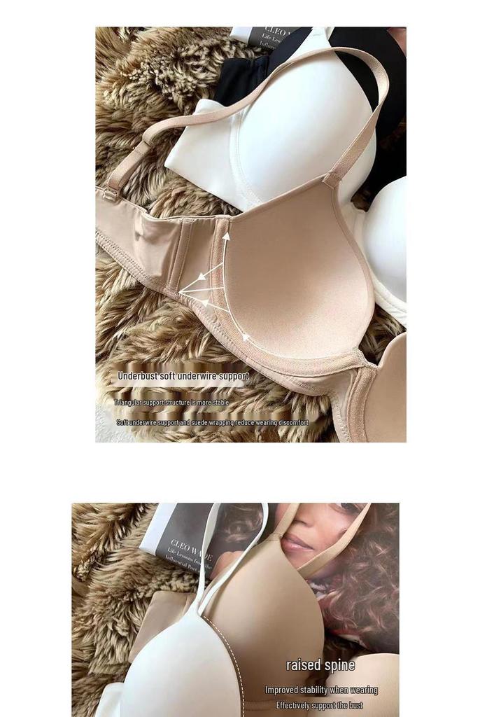 Sujetador Push-Up Sin Costuras Estilo Sudeste Asiático - Para Mujer, Copa Fina, Con Aros Cómodo, Diseño Suave de Una Sola Pieza