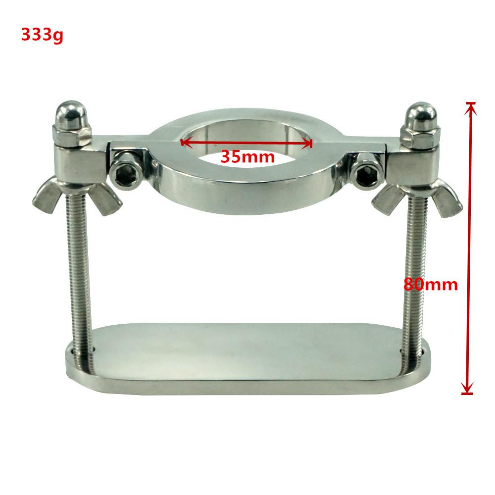 Ss022 Metal Stainless Steel Scrotum and Testes Squeezing Machine Male Fixture Stimulation Sex Toys