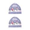 2pcs/set Snowman Christmas Car Seat Cover Cartoon Auto Headrest Decorative Hat  Car Decor