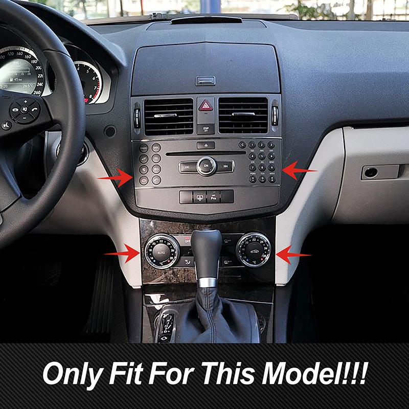

Car For Mercedes Benz C Class W204 Console Air Condition CD Radio Button Panel Frame Cover Trim Decoration Interior Accessories