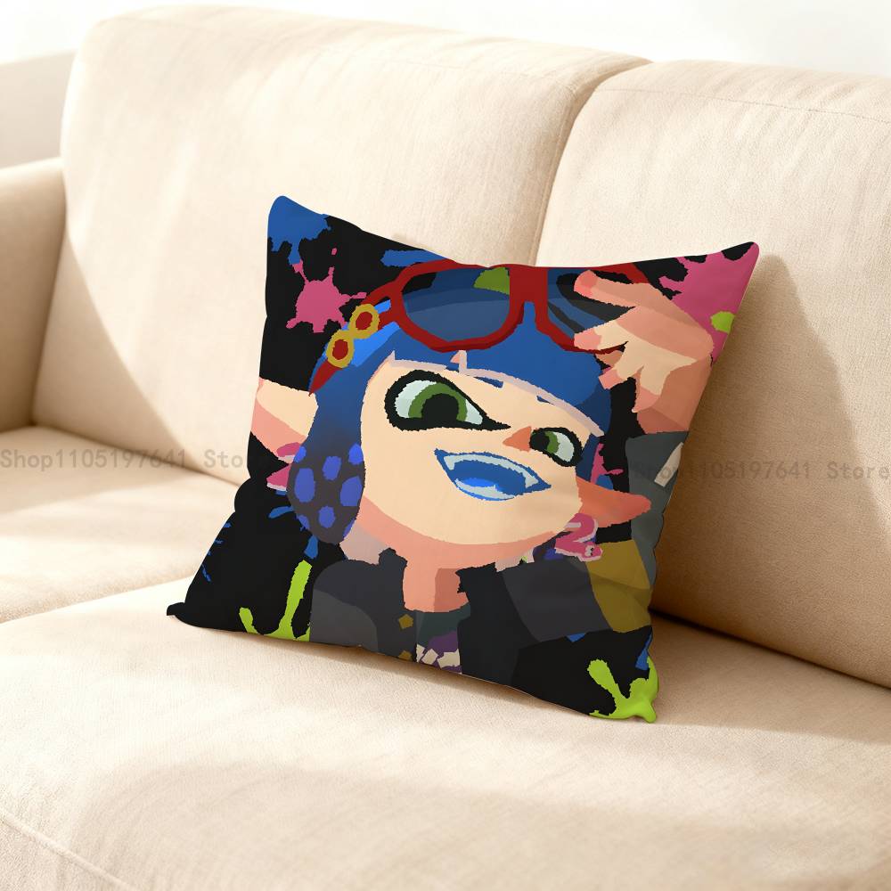 S-Splatoons Pillow Case Cushion Cover Home Decor Birthday Gift Pillowcover