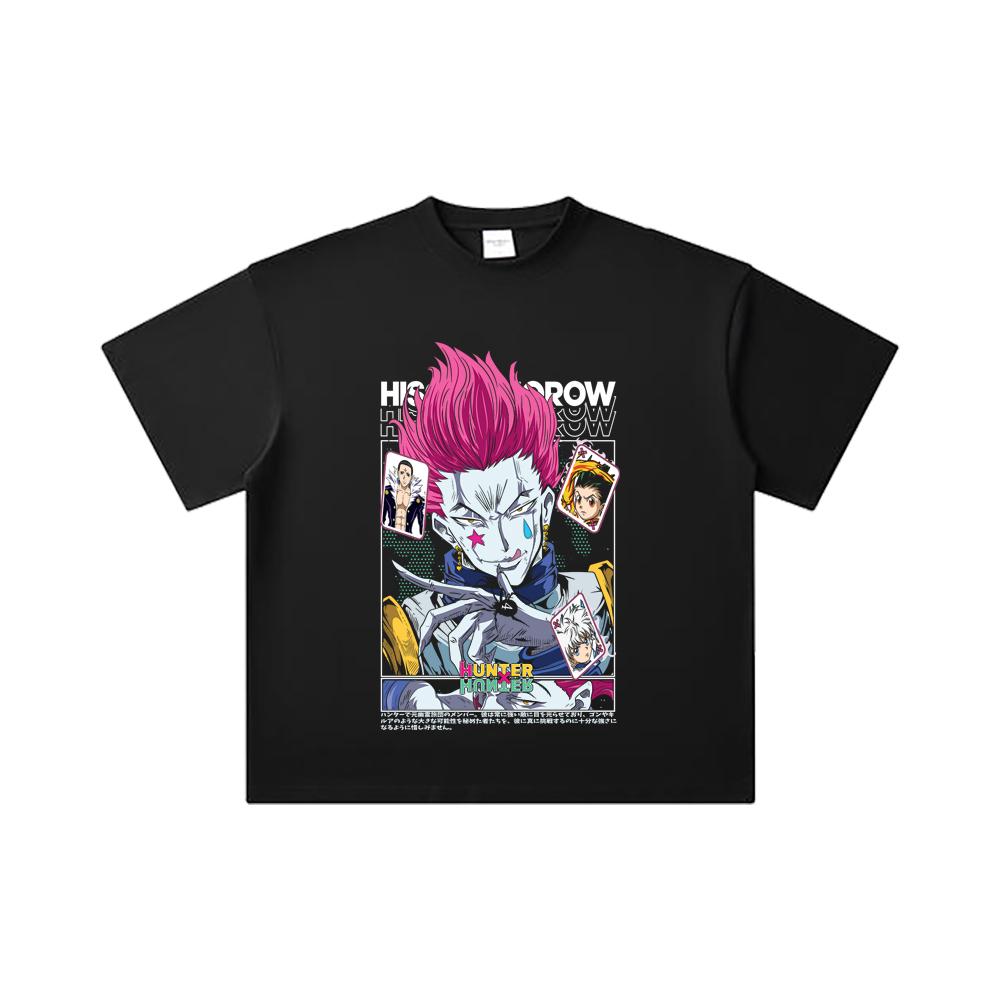 260 GSM Double Yarn 32 Count 100% Cotton HXH V3 Hisoka Print Unisex Heavy Cotton T Shirt