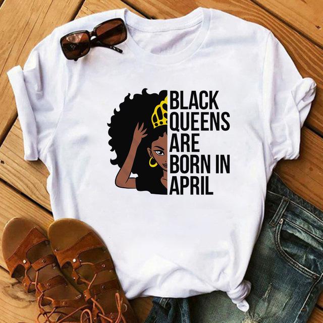2025 Afrikanisches Mädchen Print Damen Sommer T-Shirt, Kurzarm Oberteil