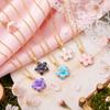 Dainty Sakura Cherry Blossom Choker Necklace for Women Enamel Flower Pendant Clavicle Chain Spring Party Jewelry Wish Card Gift