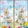 Easter Bunny Static Cling Window Sticker 2026 New Arrival Cute Glass Decoration for Home Easter Decor