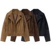 European and American Style New Fashion Fringed Suede Texture Effect Jacket