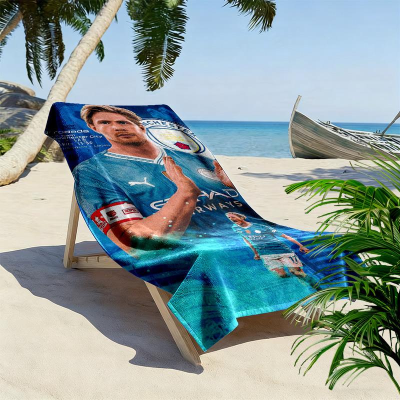 Man City'S Rodri Versatile Defender Waves Beach Towel Beach Towel For Vacation Photos Outdoor Camping Seaside Absorbent Bath Towel