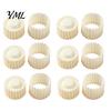 Removable Abs Pastry Stamp 2-in-1 Round Mooncake Mold, Double Ended Press with Scallop And Easy Clean Baking Mold Spiral Embossing for DIY Baking,