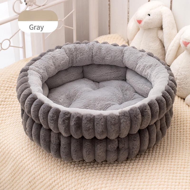 Pet Litter Pet Supplies Thickened Large Dog Cushion Moisture-proof and Warm Dog Litter Round Small Dog and Cat Litter