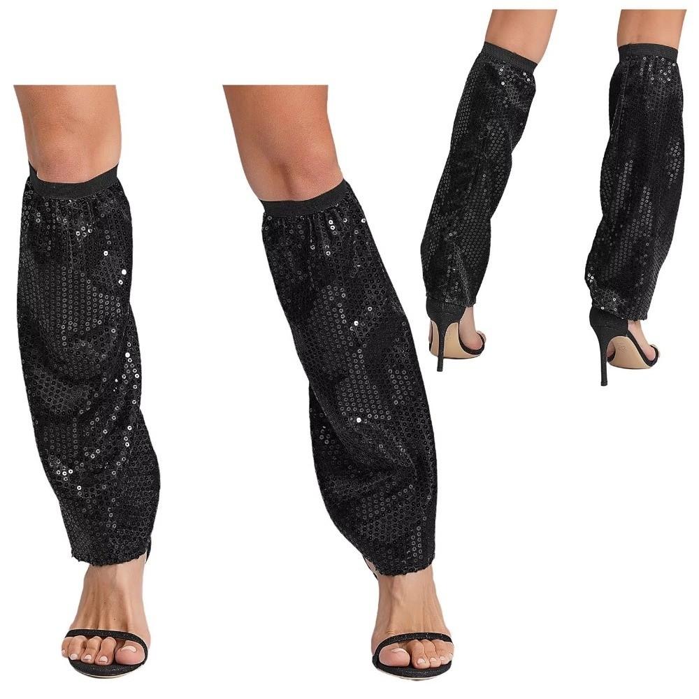 1 Paar Glänzende Glitzernde Beinsocken Kniehoch Beinbedeckung Damenbekleidung Pailletten Stulpen Partykleid