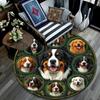 Berner Sennenhund Runder Teppich, Teppich für Wohnzimmer Schlafzimmer Sofa Spielzimmer Dekor, Rutschfeste Fußmatte