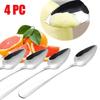 Stainless Steel Spoons Grapefruit Scraper Spoon Fruit Puree Long Handle Multi-functional Baby Prepar Top Sale