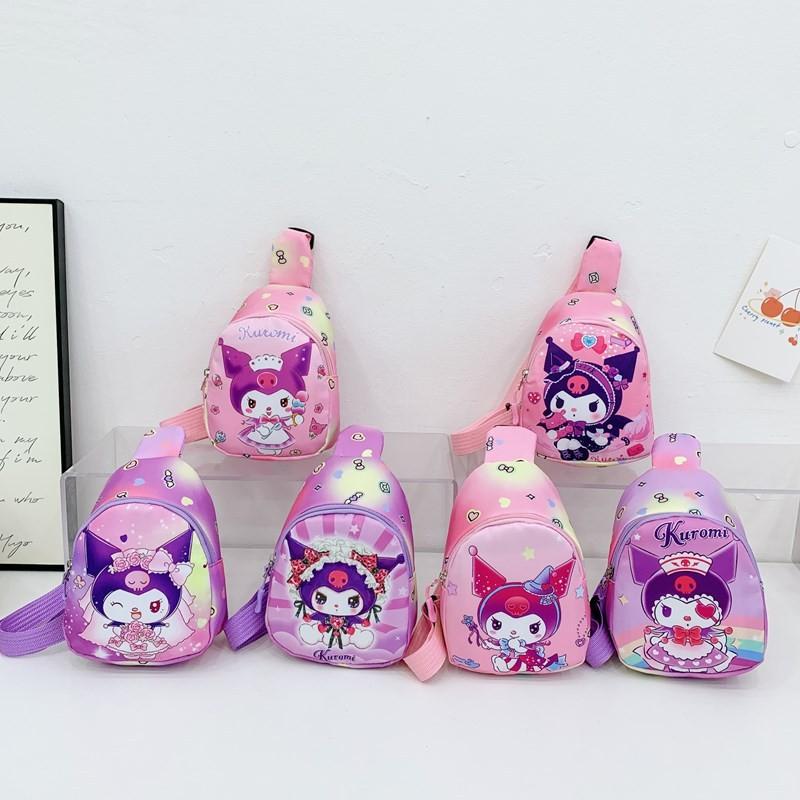 Kuromi Cartoon Kids Coin Wallet With Polyester Lining For Daily School Use
