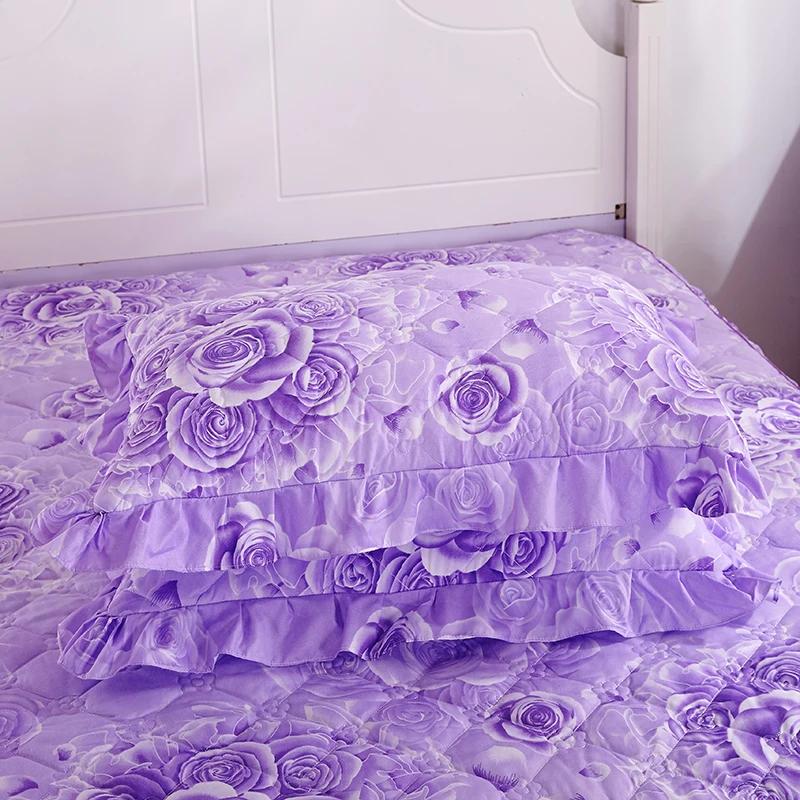 1piece Sheets for Bed Thick Warm Elastic Fitted Queen Mattress Pad Bedspread Bed Skirt Wedding Bedskirt No Pillowcase