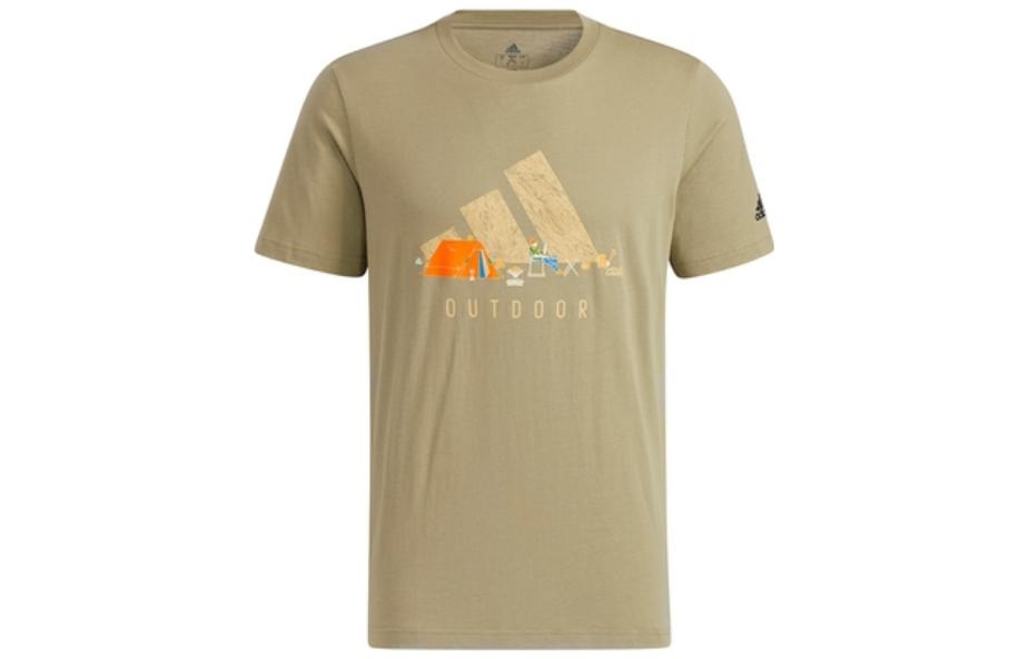 Adidas Set in Sleeve T Shirt Men s Green HE7359 XS