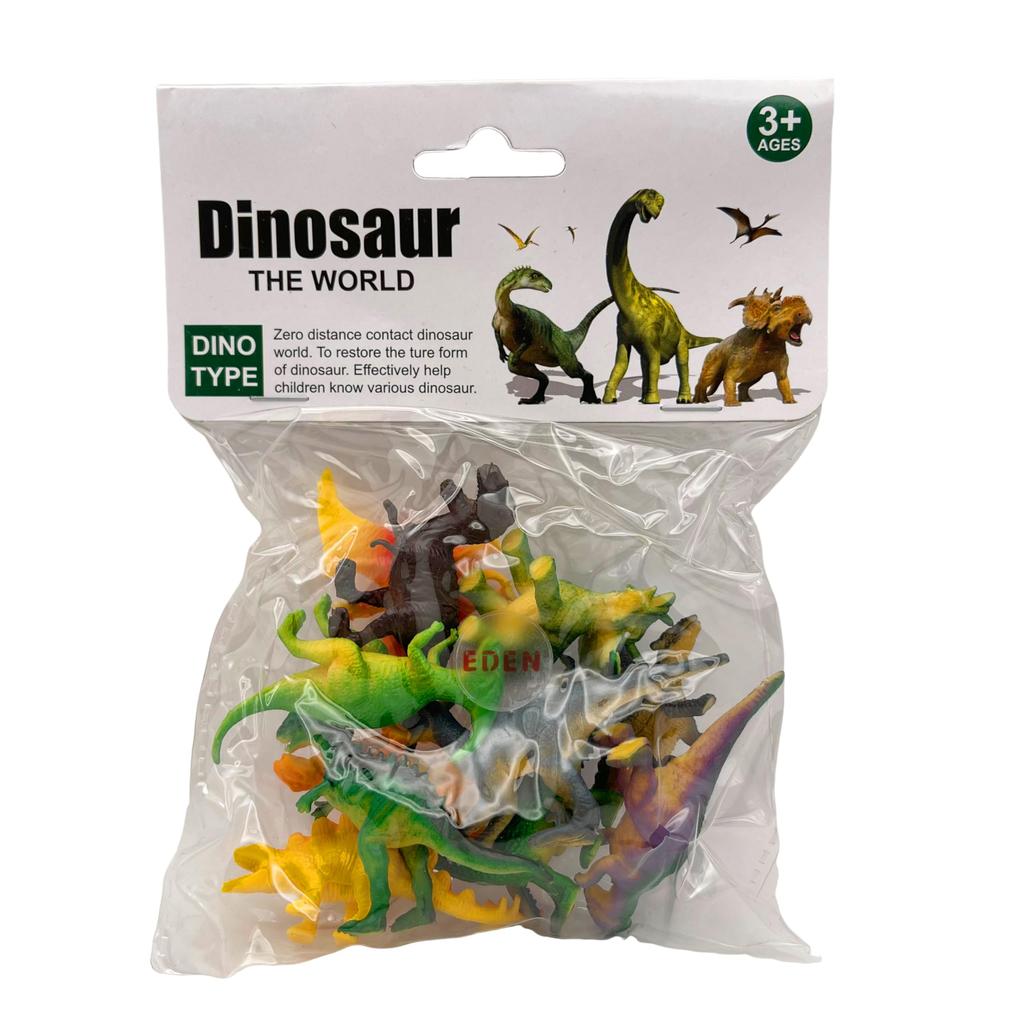 EDEN Mini-Dinosaurier-Figuren Spielzeugset mit 12 Stück [E984]