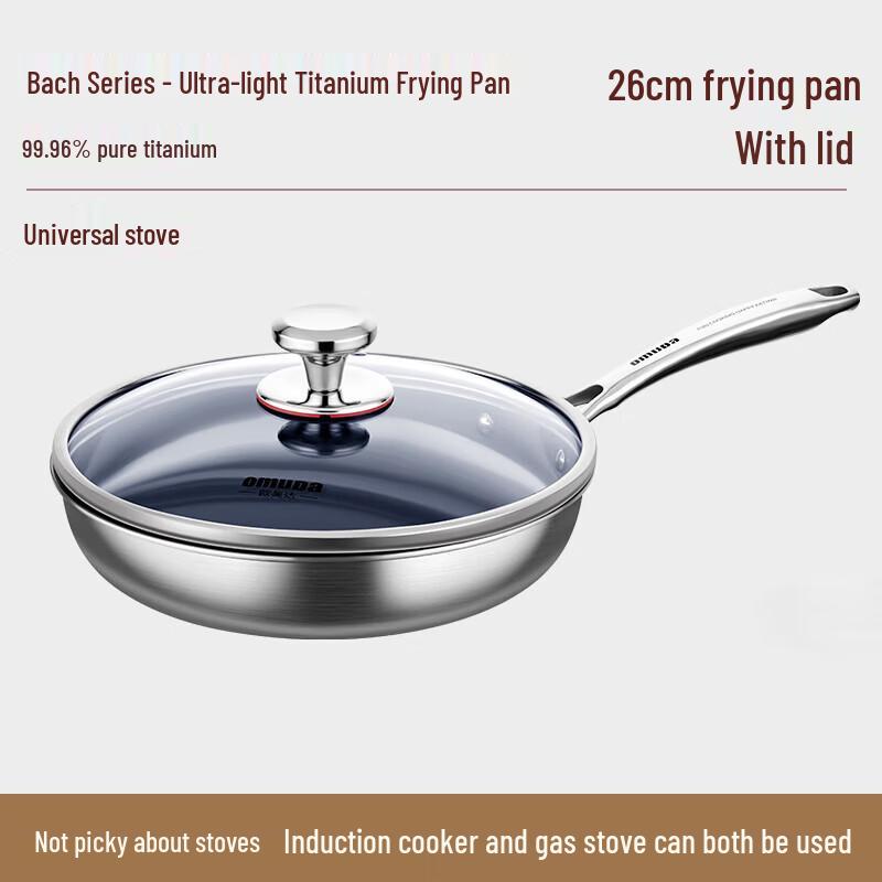Oumeida Titanium Non-stick Frying Pan with Lid