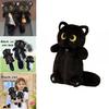 Cute Kawaii Black Cat Tissue Holder Plush Pencil Bag Versatile Makeup Pouch Gift