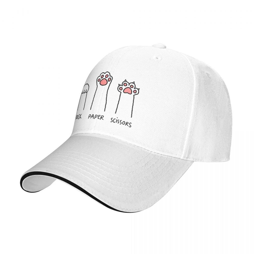 Classic Cute Cat's Paws Rock Paper Scissors Baseball Caps Unisex Style Trucker Hat Formal Activities Adjustable Fit Caps Hat