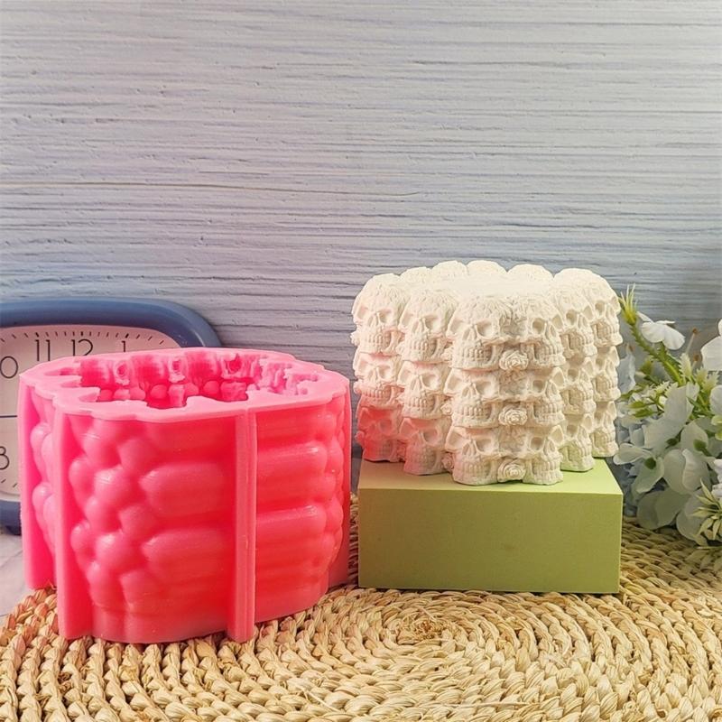 Halloween Skull Silicone Molds Silicone Concrete Cement Mould for Epoxy Resin, Plaster Decoration, Halloween Present