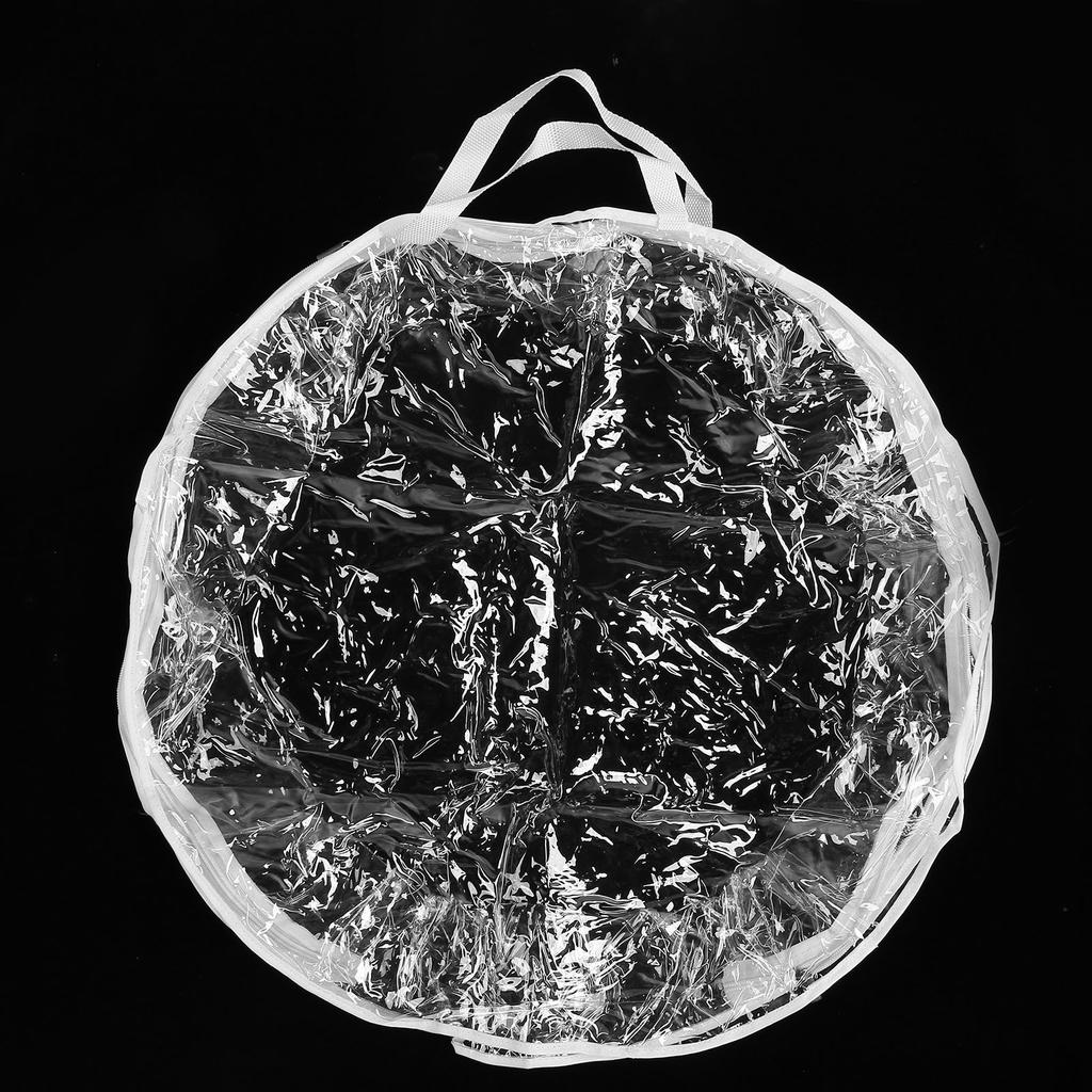 Wreath Storage Bag 60x20cm Thick PVC Reinforced Handle Double Zippers Transparent Clear Wreath Storage Container
