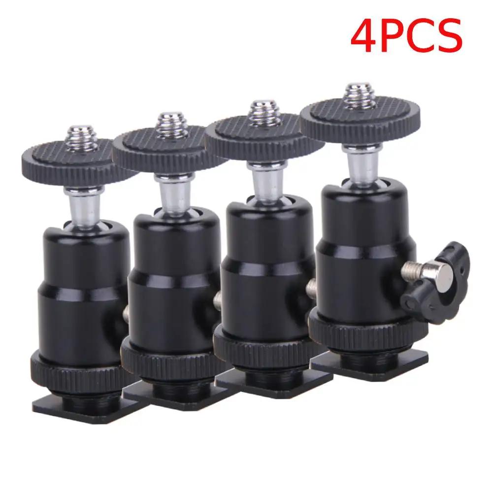 5/4/3/2/1PCS Ball Head For Camera Tripod LED Light Flash Tripod Bracket Holder Mount 1/4 Hot Shoe Adapter Cradle  for Canon Niko