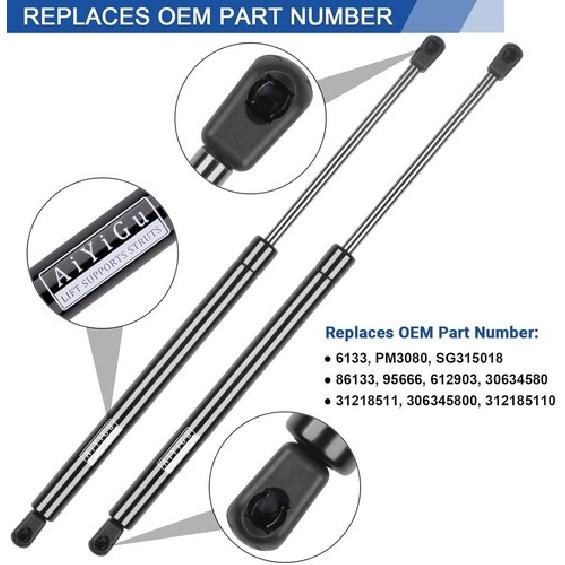 Rear Hatch Shocks Struts Lift Supports Gas Springs for 2003-2014 Volvo XC90 6133