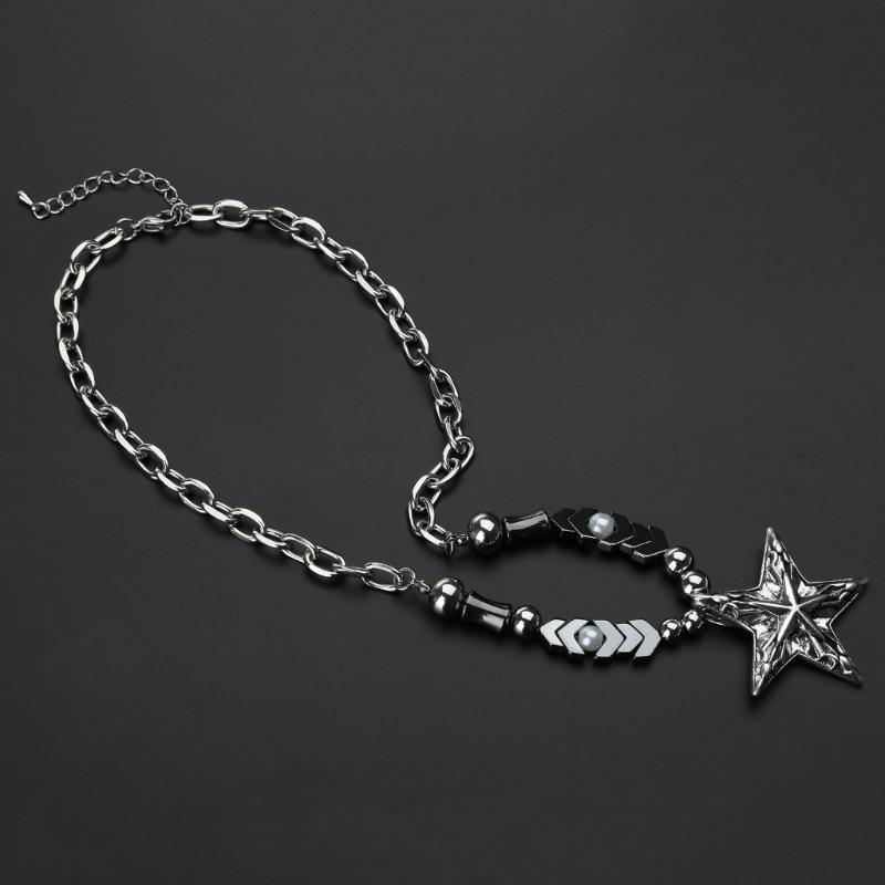 Star Pendant Clavicle Necklace Preal-Decor Stylish Chic Necklace Boho Chunky Chain Jewelry Choker Necklace Perfect Gifts