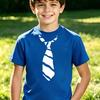Stylish Boys Tie Graphic Soft Light Fabric Crew Neck Short Sleeve Daily Casual Top Machine Washable Outdoor Street Wear