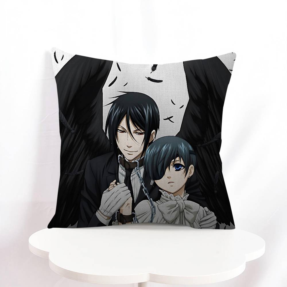 

B-Black Butler Cushion Cover Pillowcase Upholstery Sofa Throw Pillow Home Decor Pillowcas 16x16Inch