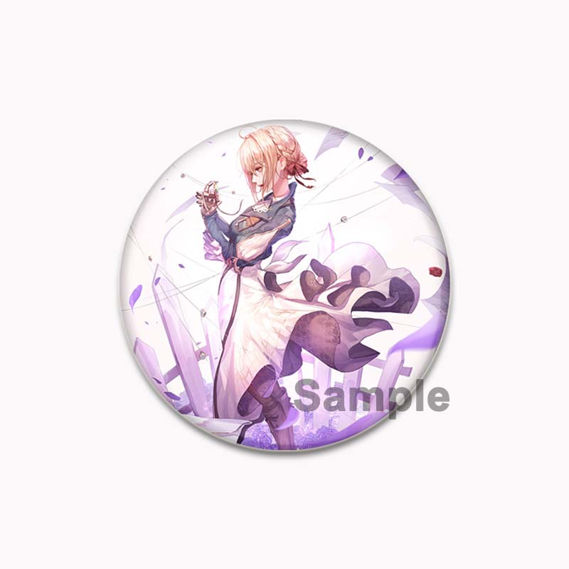 32/44/58mm 58mm Jewelry Accessories Gifts Anime Violet Evergarden Brooches Cosplay Handmade Badges Lapel Pins Backpack Clothes Decoration