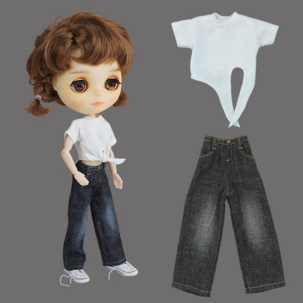 Handgefertigte Jeanshose für licca ob24/26/27 Puppe für blythe Puppen für azone19 pp fr Puppen