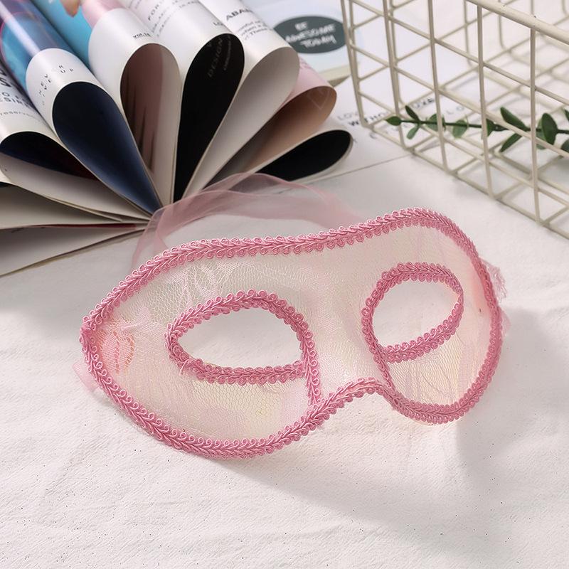 

Party Masks Elegant Half Face Mask Venetian Masquerade Mask Comfortable Translucent Eye Mask For Carnivals Special Events рожевий