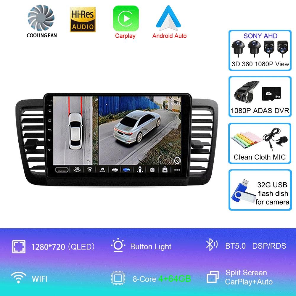 Android 14 Car Radio For Subaru Outback 3 Legacy 4 2003 - 2009 Multimedia Video Player Navigation Stereo GPS No 2din 2 Din Dvd