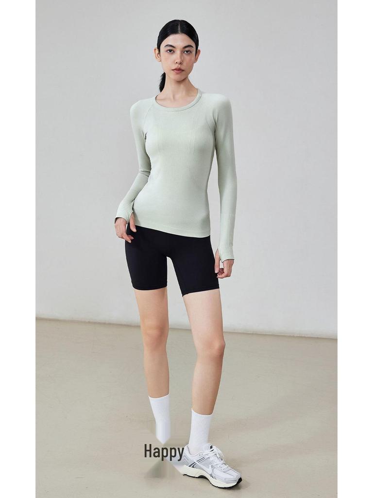 Women's Long Sleeve Round Neck Yoga & Tennis Fitness Top