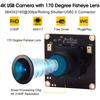 ELP 4K USB Mini Camera with Fisheye Full HD 2160P Sony IMX317 UVC Plug and Free Video Home Game Classroom Camera Compatible with and Linux Webcam,