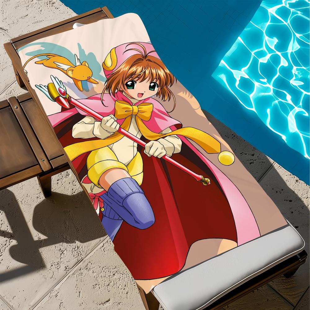

C-cardcaptor anime cute S-sakura Towel Beach Quick Dry Soft Pool Towels Gift for Travel Gym Shower Camping sports W40*H60(CM)
