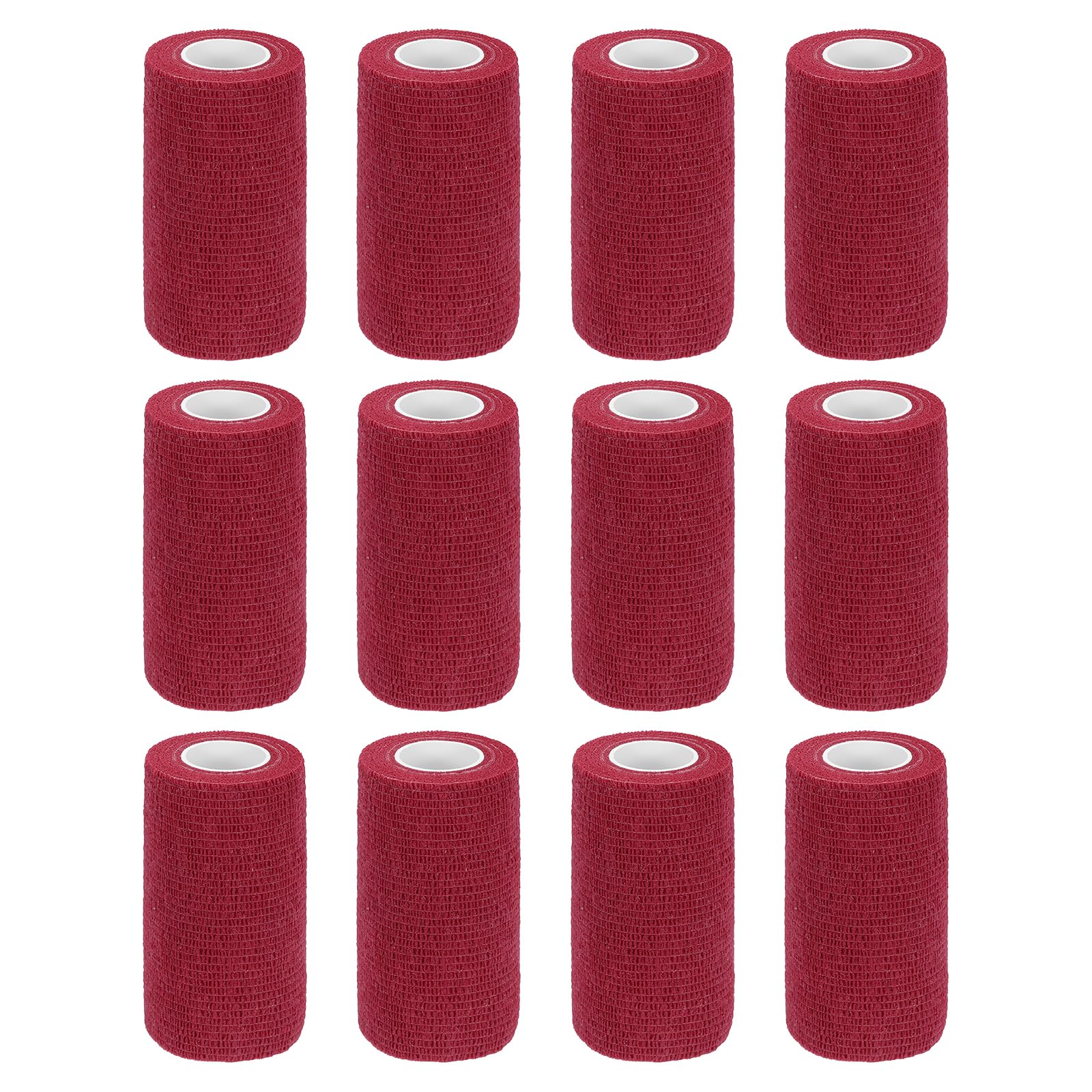 

uxcell Эластичный бинт x 5 Дышащая спортивная лента Глубокая спортивная поддержка запястья и голеностопа 12 штук Самоклеящаяся обертка, 4 ярда, Самоклеящийся рулон, Красный,