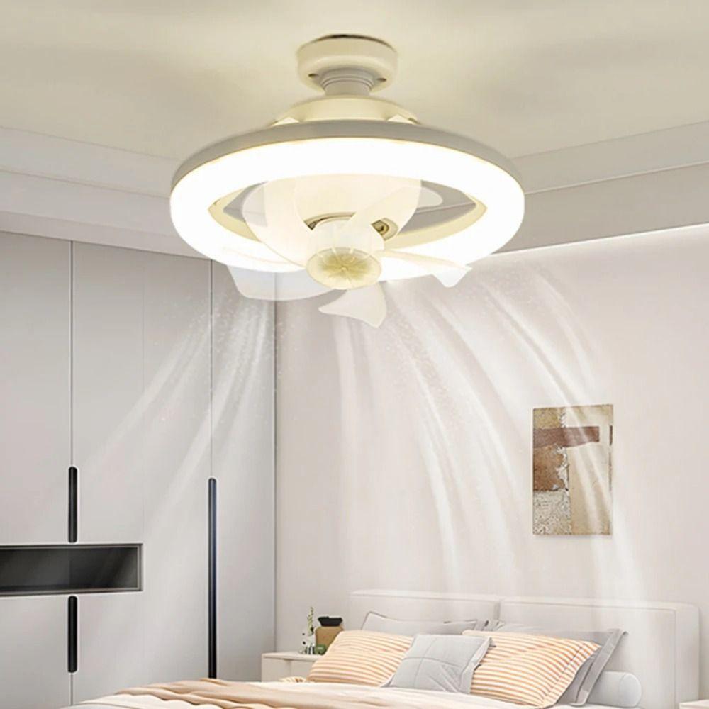 Remote Control Ceiling Fan 2 In 1 Electric Cordless Fan Hanging Fan with LED Light  Bathroom