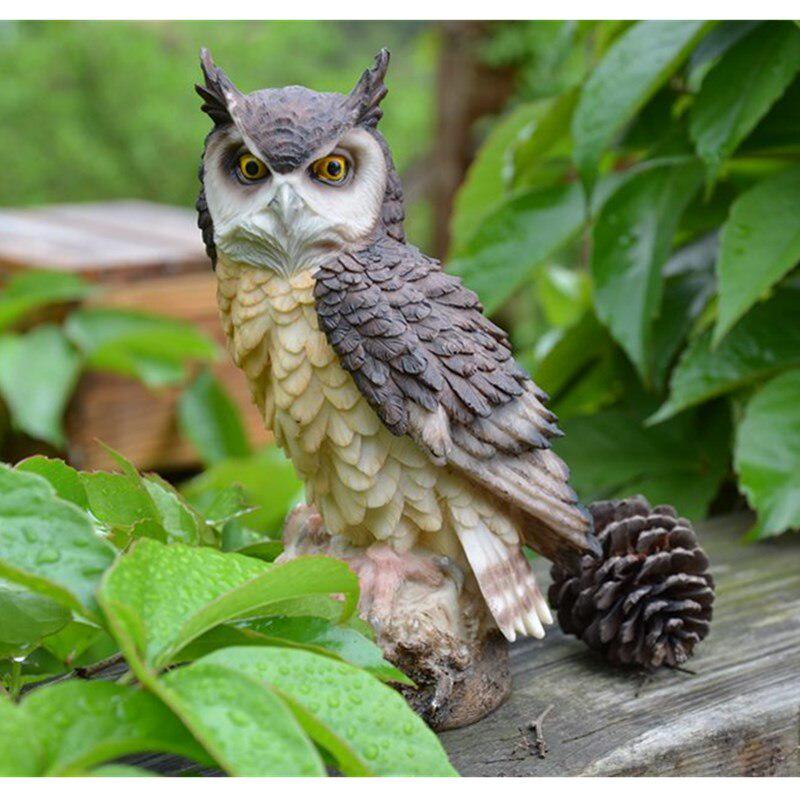 Owl Shape Statues Animal Birds Art Sculpture Resin Art&Craft Home Office Desktop Decoration